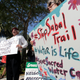 A protest against the pipeline project in February 2017. Photo: AP
